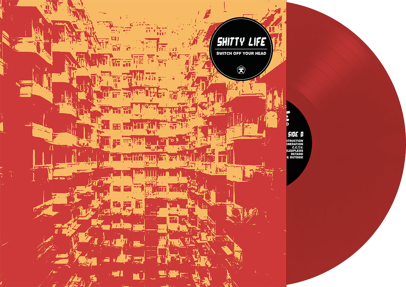 Shitty Life - Switch Off Your Head LP / limited 2nd press red vinyl