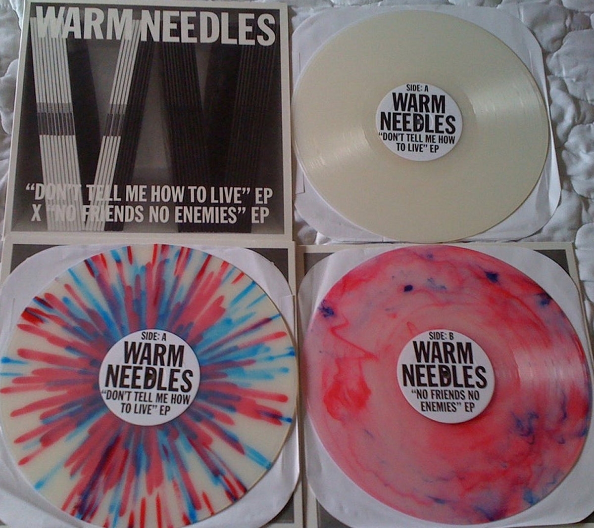 Warm Needles -  No Friends / Don't Tell Me LP (colored vinyl)