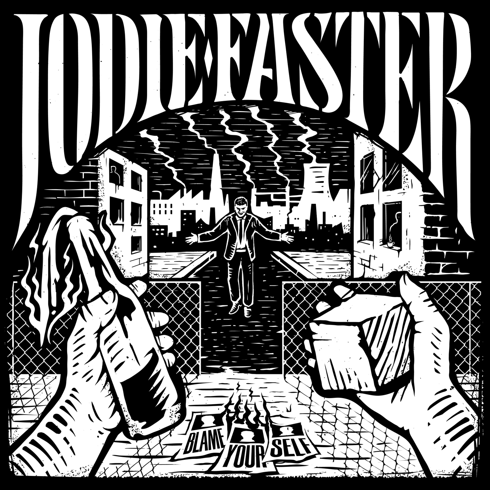 Jodie Faster – Blame Yourself LP (Spastic Fantastic Repress!) – Bild 2
